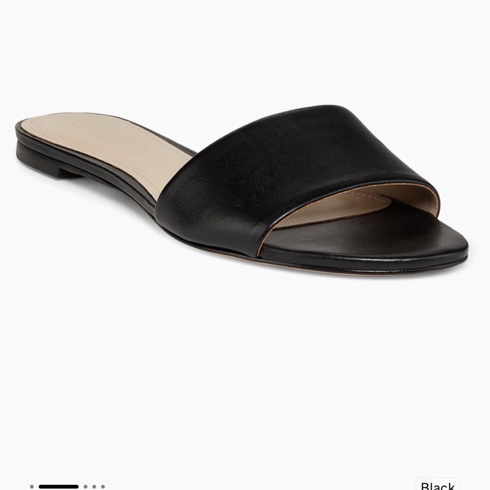 Saks Fifth Avenue Black Slide Sandals